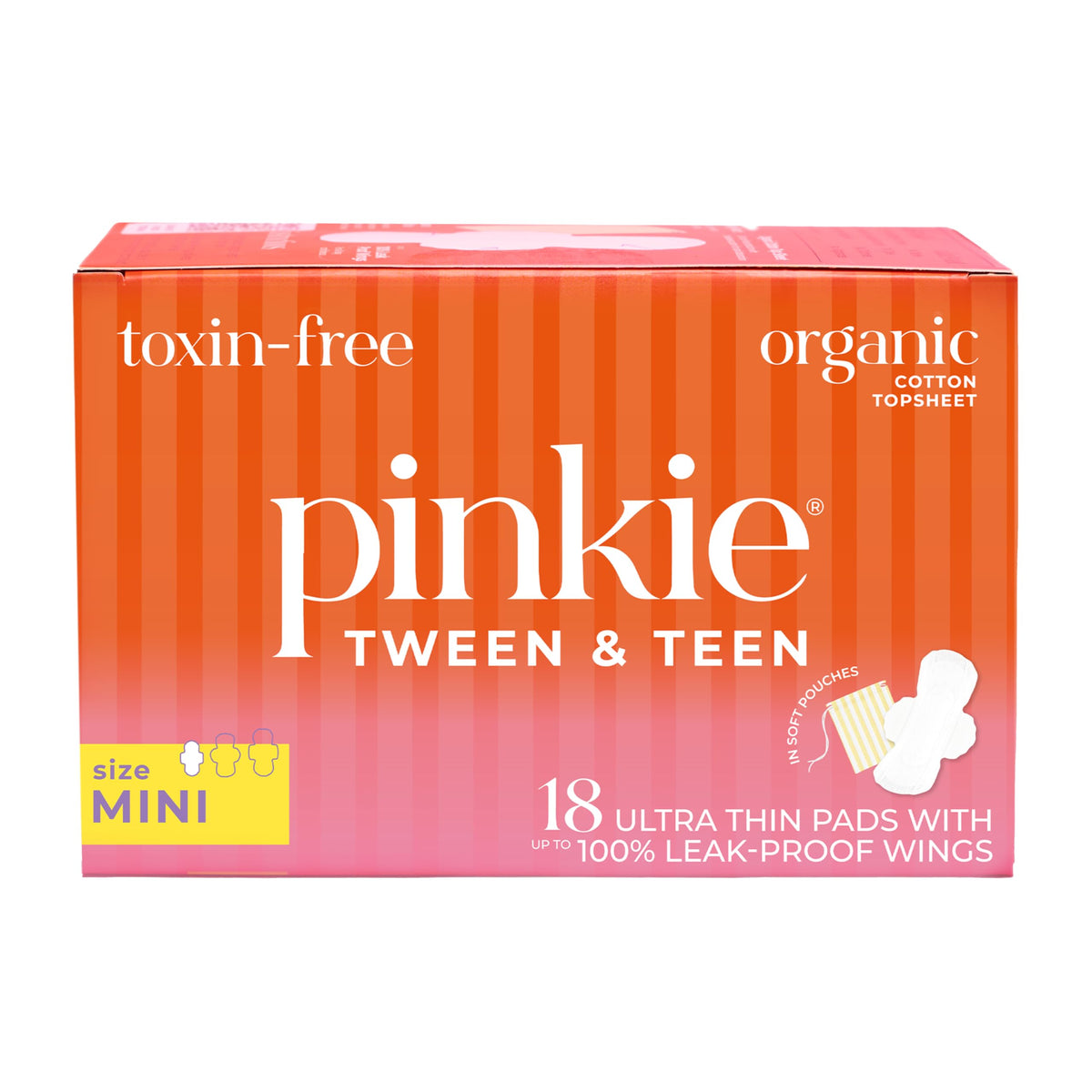 Pinkie Period Mini: empaque suave para llevar y desechar con comodidad