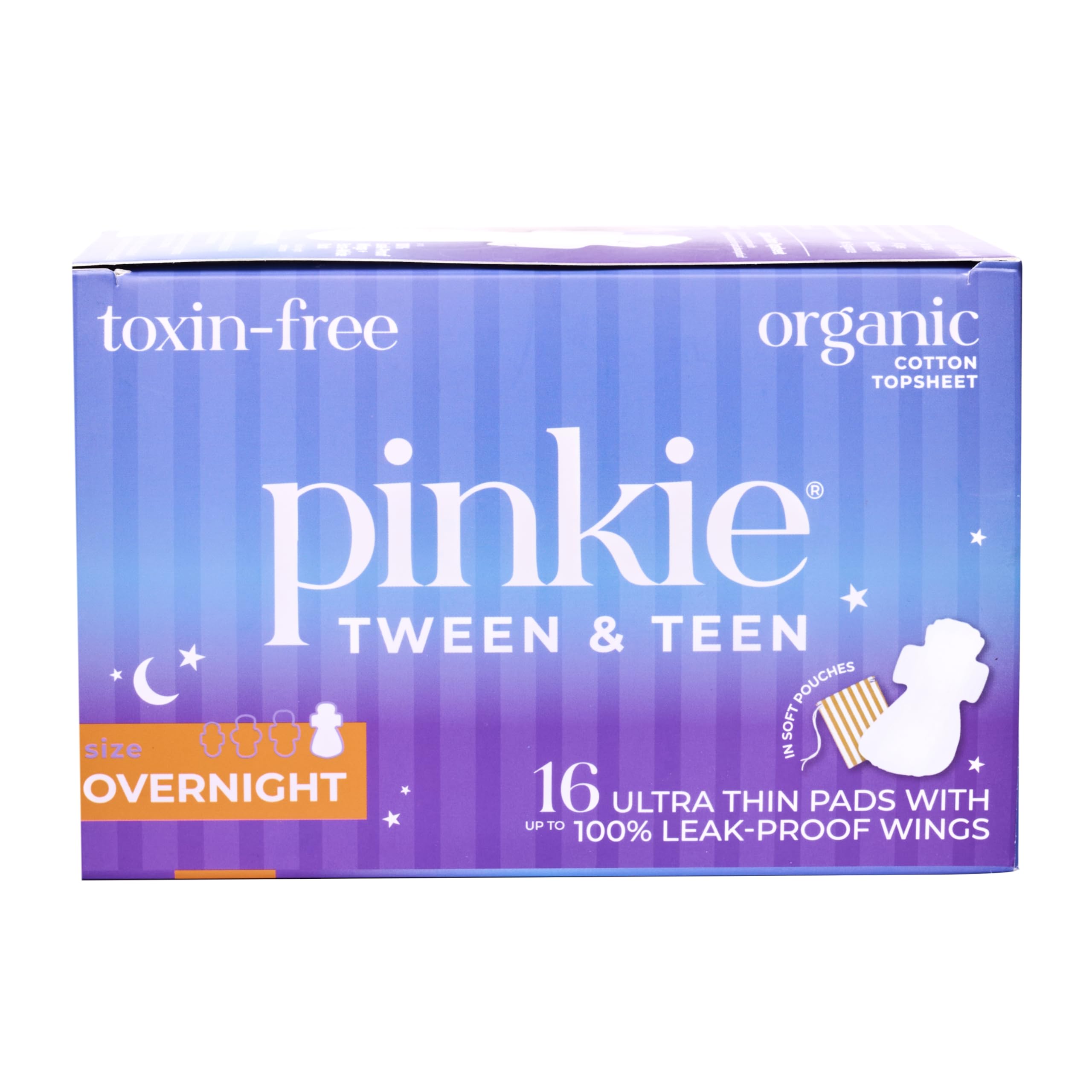 Pad Pinkie Period Starter Pads con empaque suave, ideal para llevar con discreción.