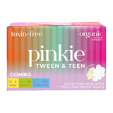 Pinkie Period Starter Pads mini pack, empaque compacto para prueba y comodidad diaria.