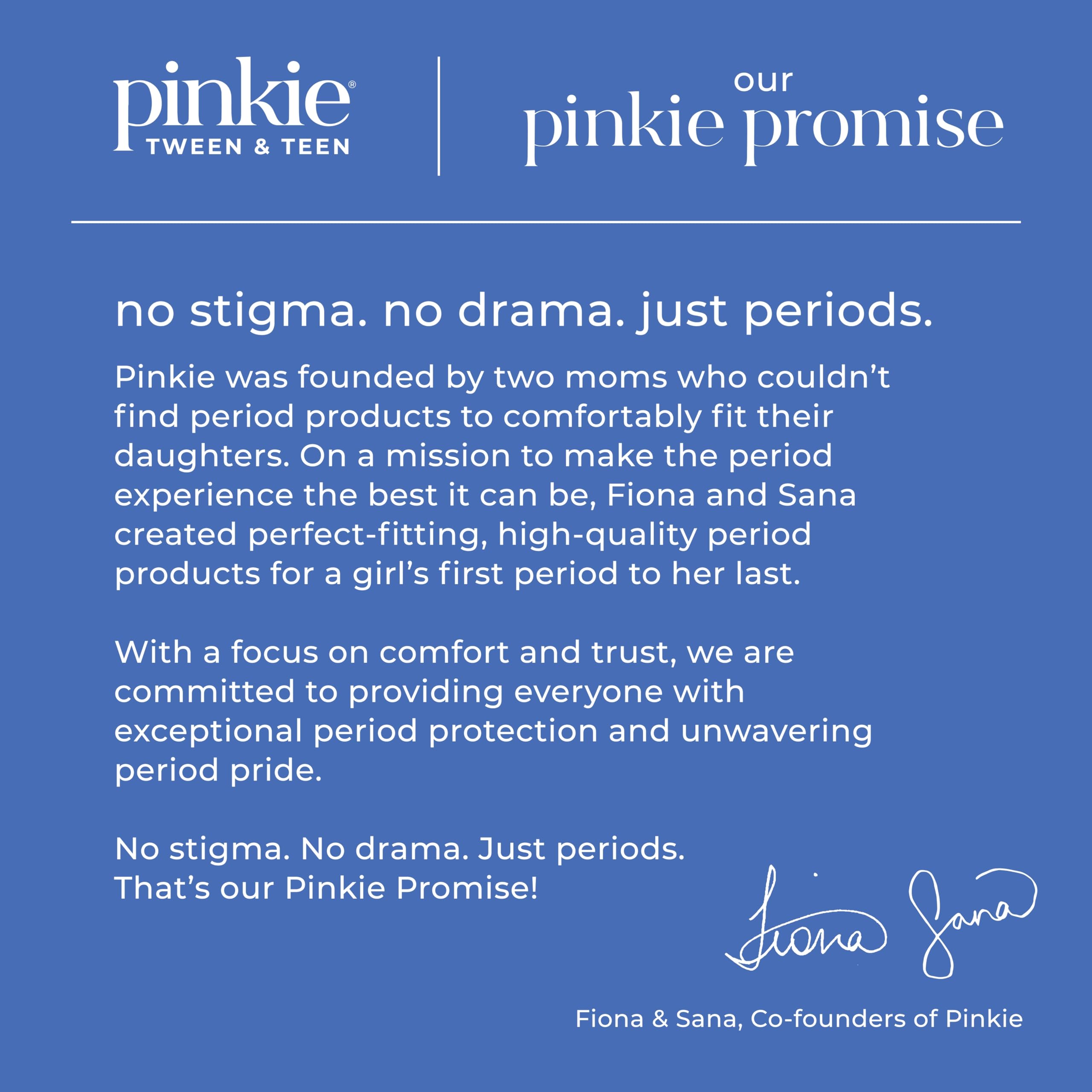 Pad Pinkie Period Starter Pads ultra finos con confort para adolescentes.