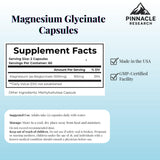Pinnacle Research Magnesio glicinato en cápsulas, magnesio bien absorbido para uso diario.