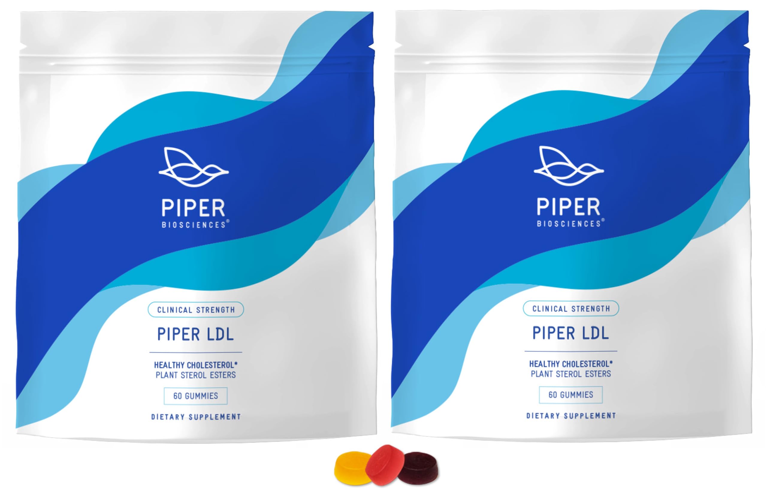Piper LDL botella frontal, acceso rápido para la dosis diaria.