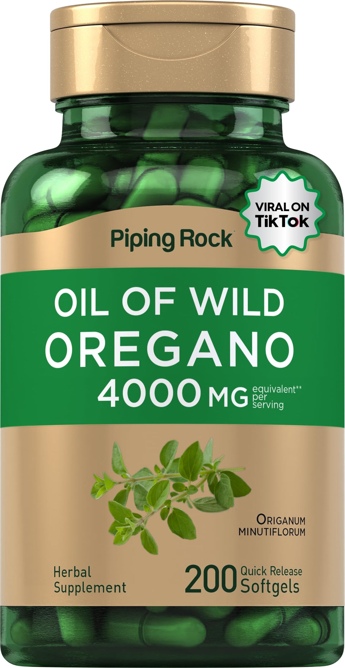Piping Rock aceite de oregano, cápsulas blandas listas para uso diario
