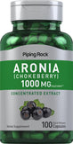 Piping Rock Aronia Cápsulas, frasco frontal, apoyo a un estilo de vida saludable
