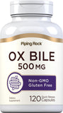 Piping Rock bilis de buey 500 mg en bote, apoyo digestivo diario.