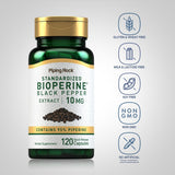 Piping Rock Bioperine, cápsulas en primer plano, 10 mg por cápsula.