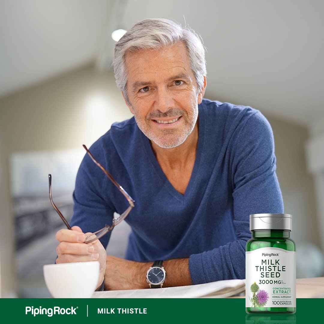 Piping Rock Cardo Mariano: uso diario con un vaso de agua.