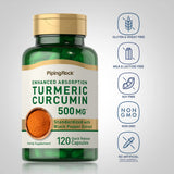 Piping Rock cúrcuma curcumina envase práctico: fácil dosis diaria