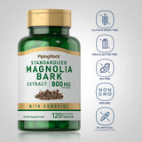 Etiqueta de extracto de corteza de magnolia de Piping Rock con honokiol.