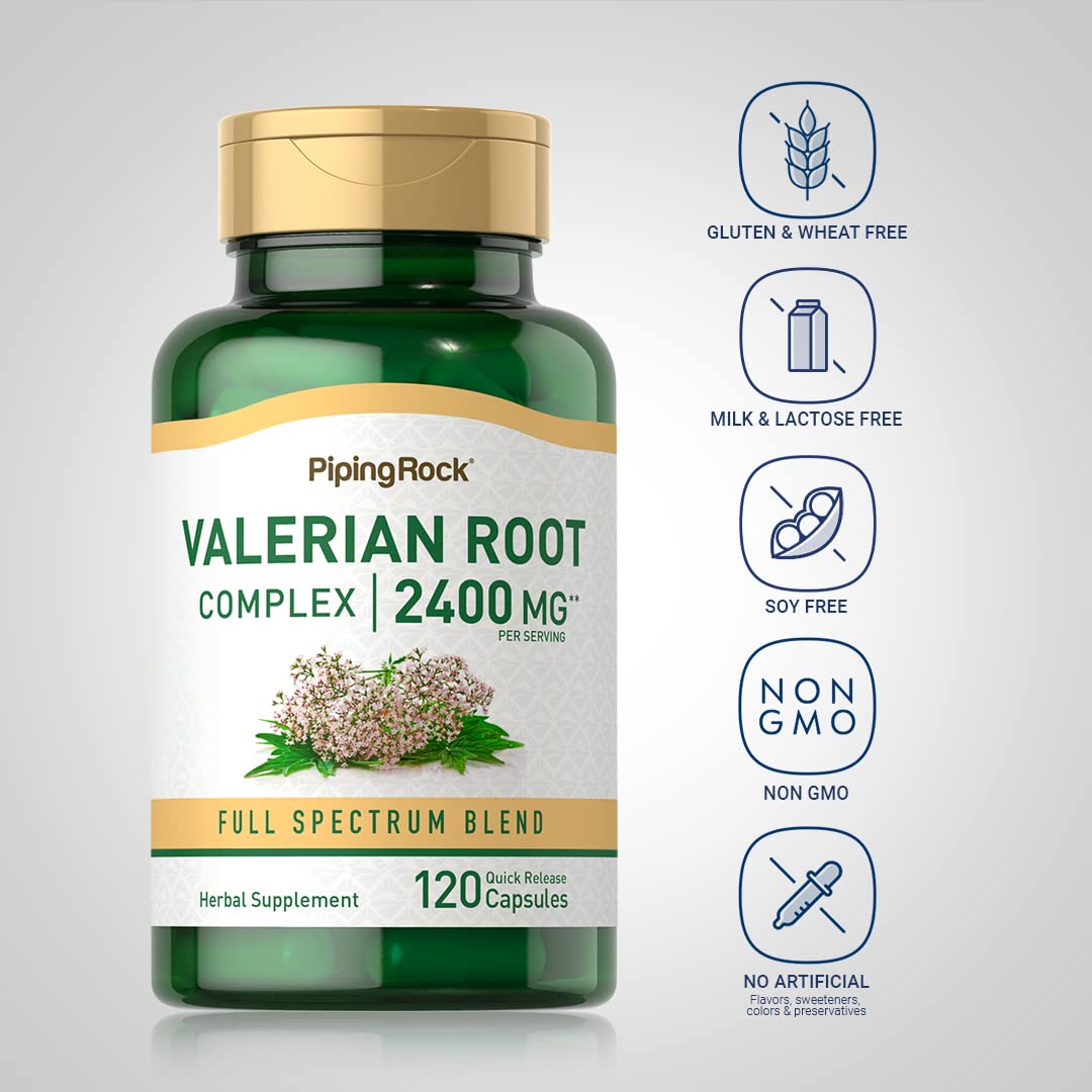 Piping Rock frente de botella valeriana: uso práctico y conveniente