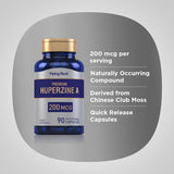 Piping Rock Huperzine A, empaque seguro para almacenamiento en casa.