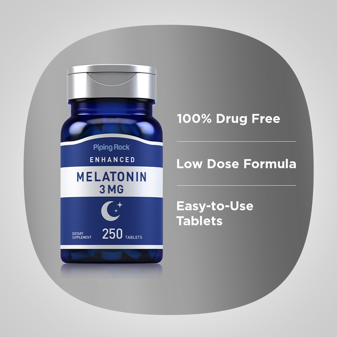 Ingredientes y proceso de laboratorio en Piping Rock Melatonina 3 mg