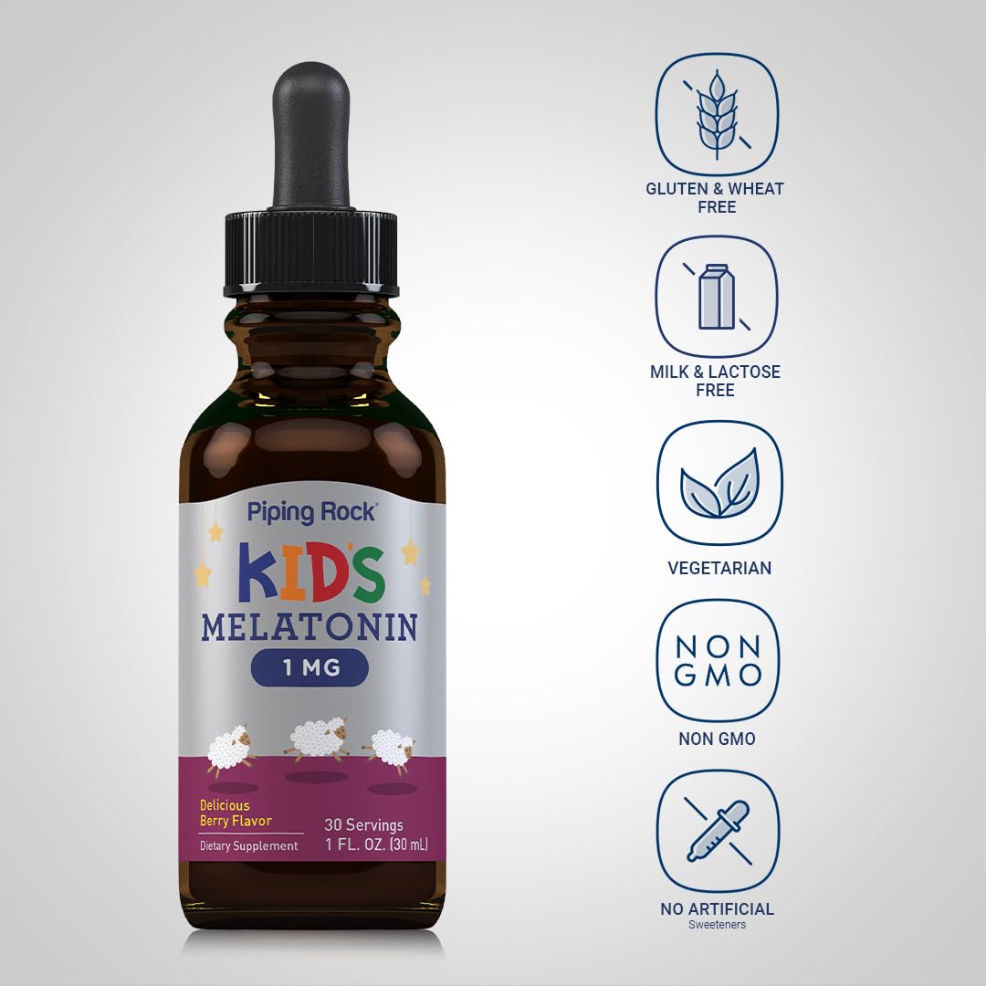 Piping Rock Melatonina sin OGM y sin gluten: opción compatible con dietas.