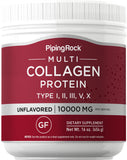 Piping Rock polvo colágeno multi 16oz para apoyar ingesta proteica diaria