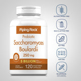 Piping Rock Saccharomyces boulardii cápsulas vegetariano para apoyo digestivo.