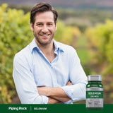 Sello libre de gluten, Piping Rock Selenio 200mcg para dietas.