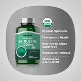 Alga azul-verde spirulina, color verde intenso.