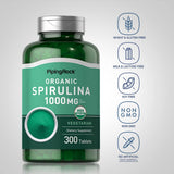 Etiqueta de grado terapéutico de Spirulina Orgánica de Piping Rock.