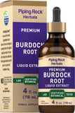 Piping Rock tintura de raíz de bardana en frasco de 4oz para uso diario.