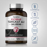 Piping Rock Tongkat Ali etiqueta frontal clara
