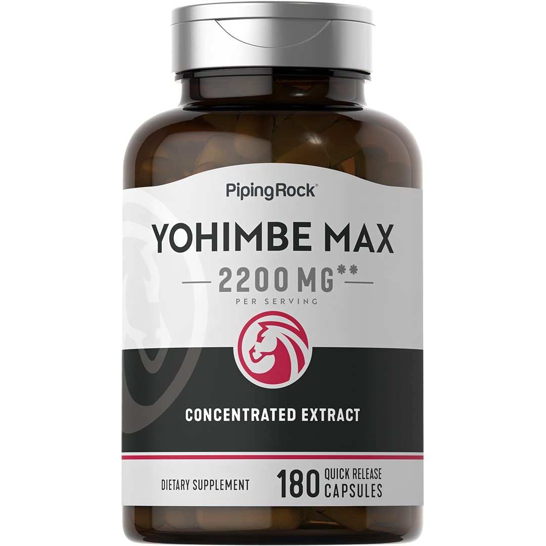 Piping Rock Yohimbe, cápsulas en bote para energía diaria