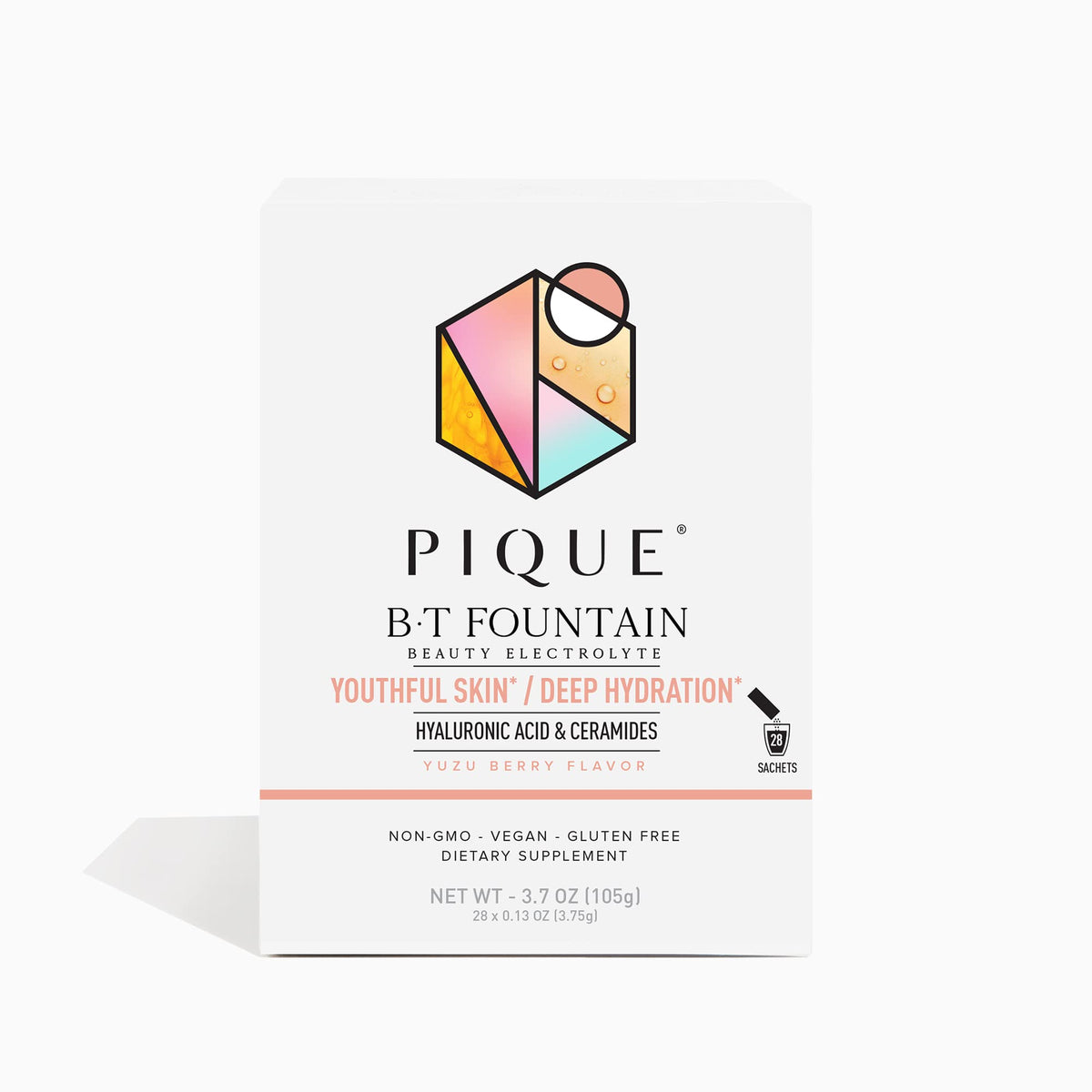 PIQUE BT Fountain Beauty powder tub for daily hydration and radiant skin.
