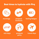 Pirq Hidratación, ideal para entrenamientos intensos y recuperaciones ligeras.