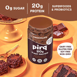 Pirq proteina vegetal chocolate, textura cremosa al mezclar