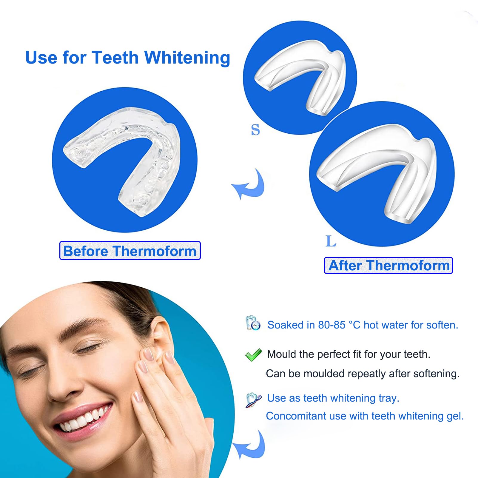 Piullzze dos-tallas disponibles para adaptar al tamaño dental