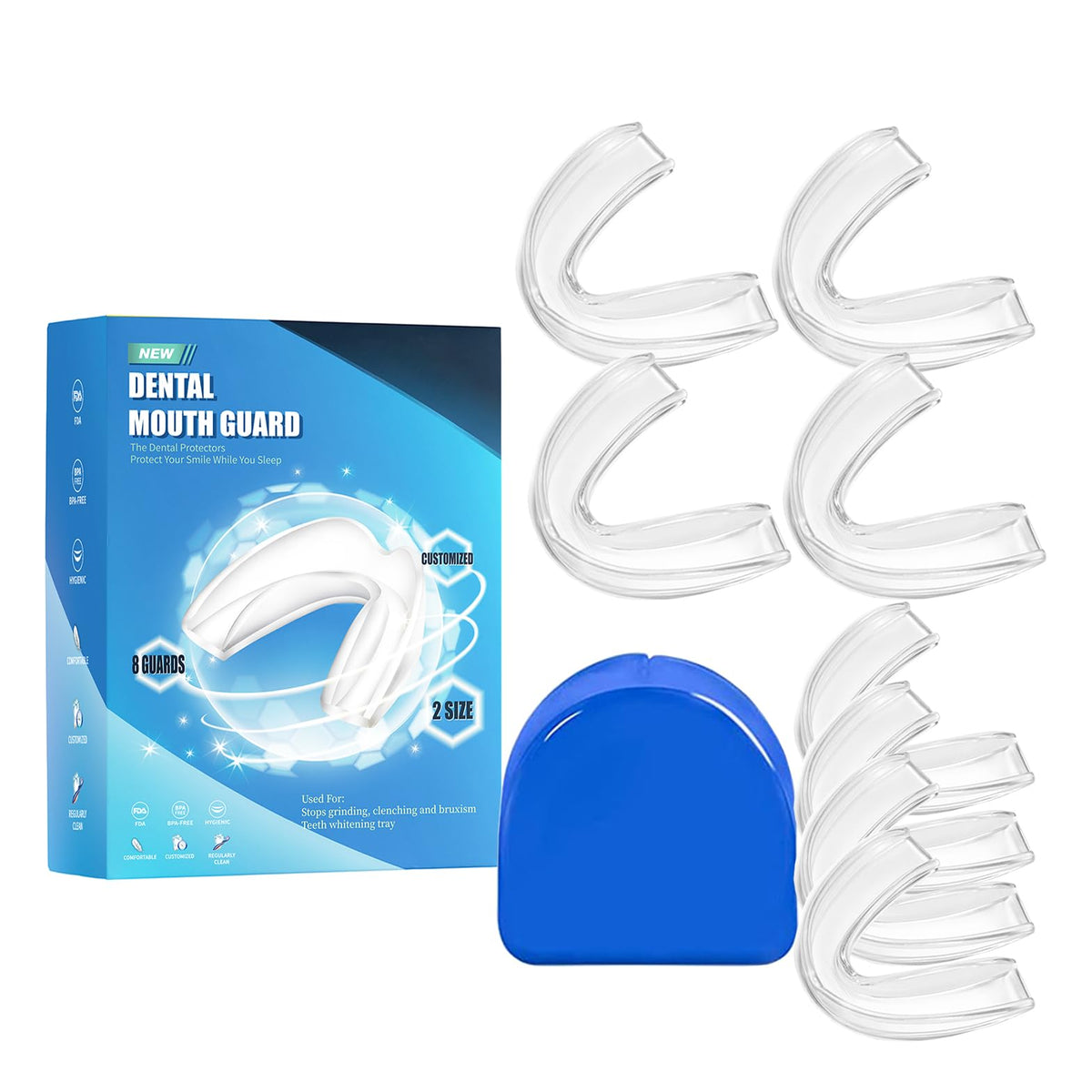 Piullzze protectores nocturnos en caja para empezar protección dental durante la noche