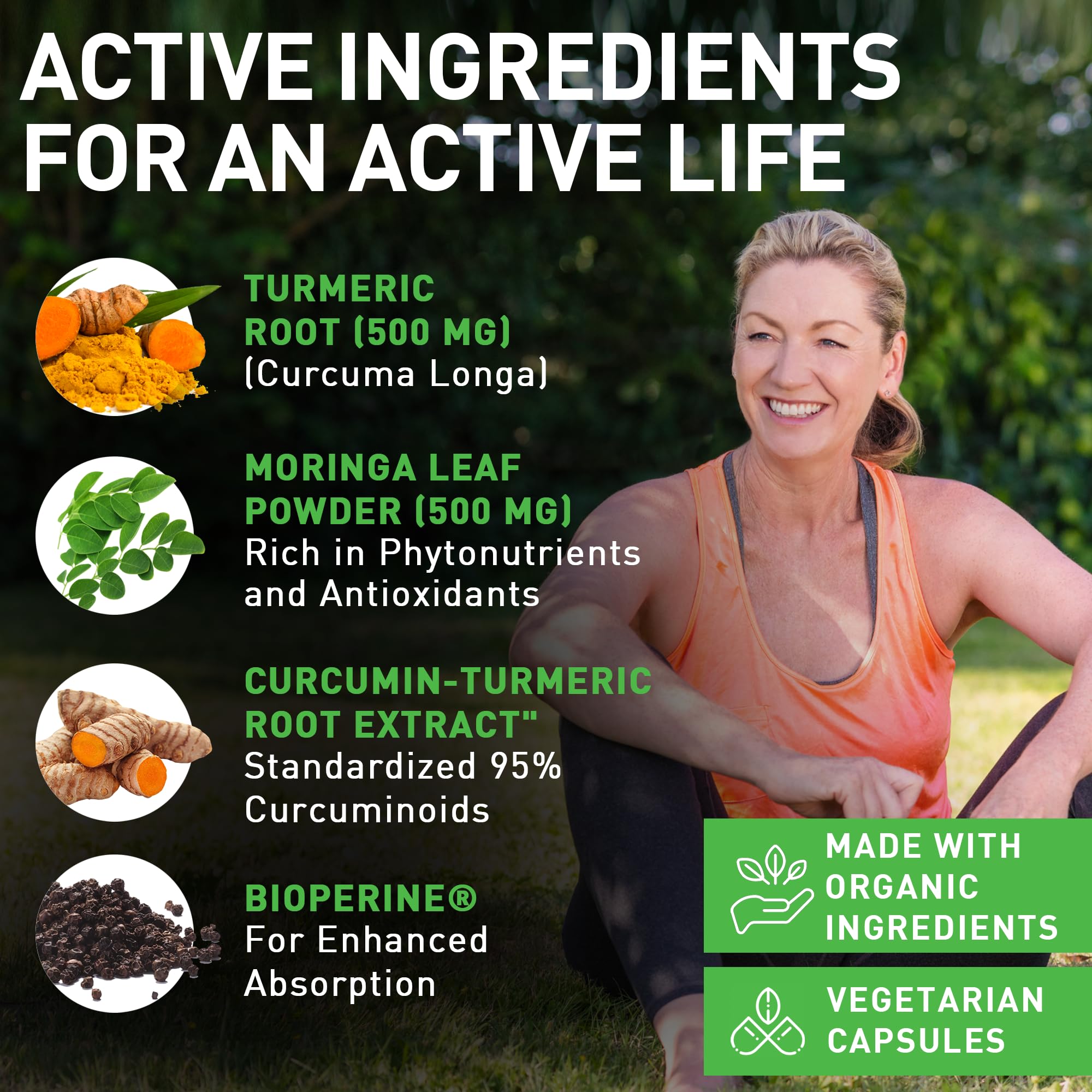 PIUS NATURE Moringa oleifera, rica en aminoácidos y vitaminas para vitalidad diaria