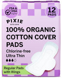 Pixie Cup almohadilla con algodón orgánico ultra-delgada para protección diaria discreta.