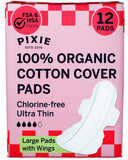 Pixie Cup almohadillas orgánicas con cubierta de algodón para piel suave