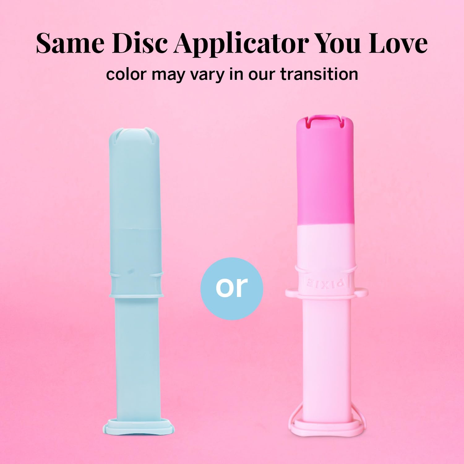 Aplicador Pixie Cup con diseño ergonómico para la mano.
