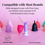 Aplicador Pixie Cup con materiales seguros y sin BPA para uso higiénico.