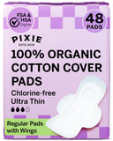 Pixie Cup, cobertura algodón orgánico para protección suave diaria.