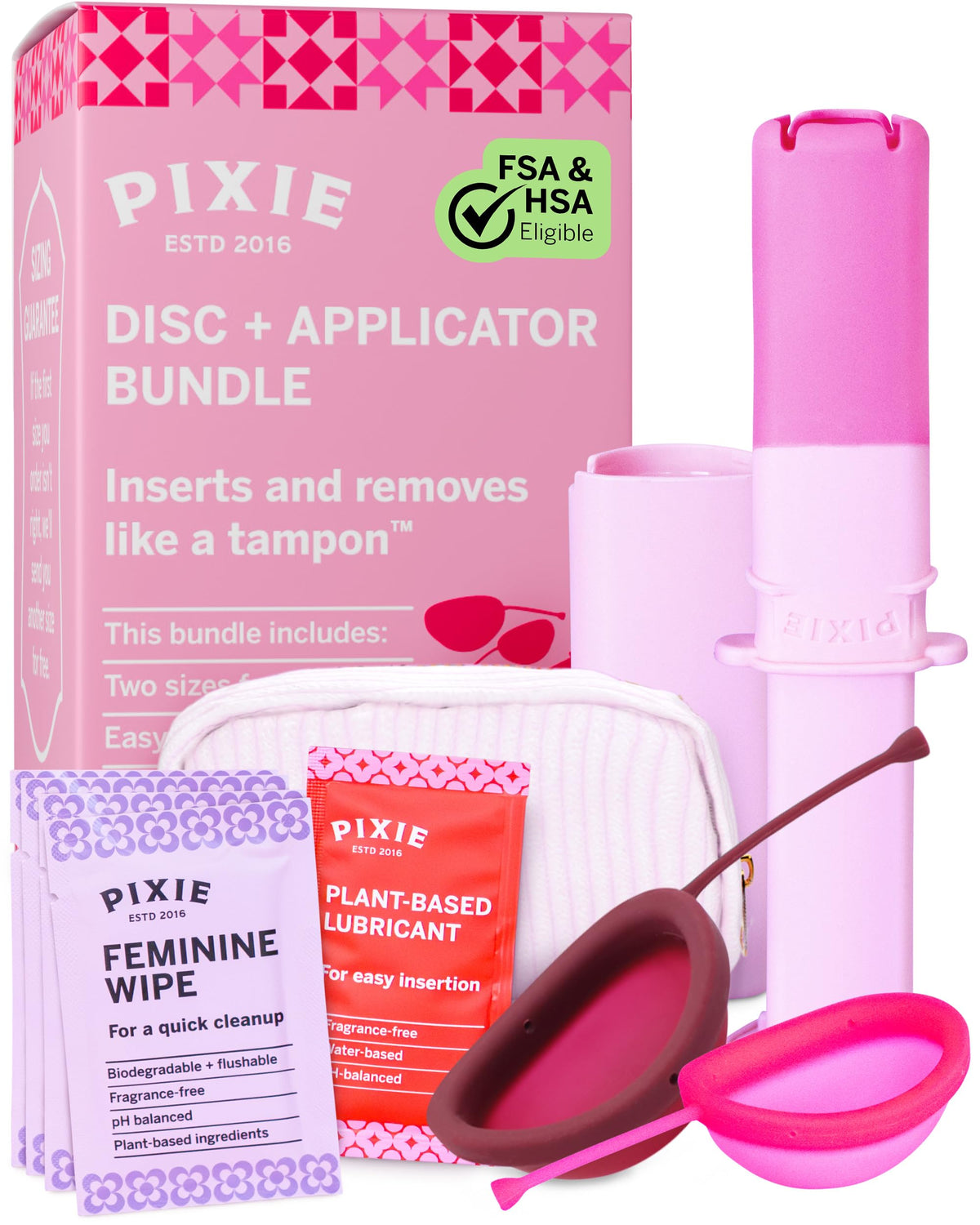 Pixie Cup disco grande: inserción suave para principiantes.