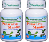 Planet Ayurveda Punarnava Mandur, frente de botella, favorece el bienestar renal con uso diario.