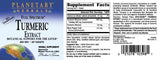 Caja del producto Planetary Herbals de cúrcuma extracto