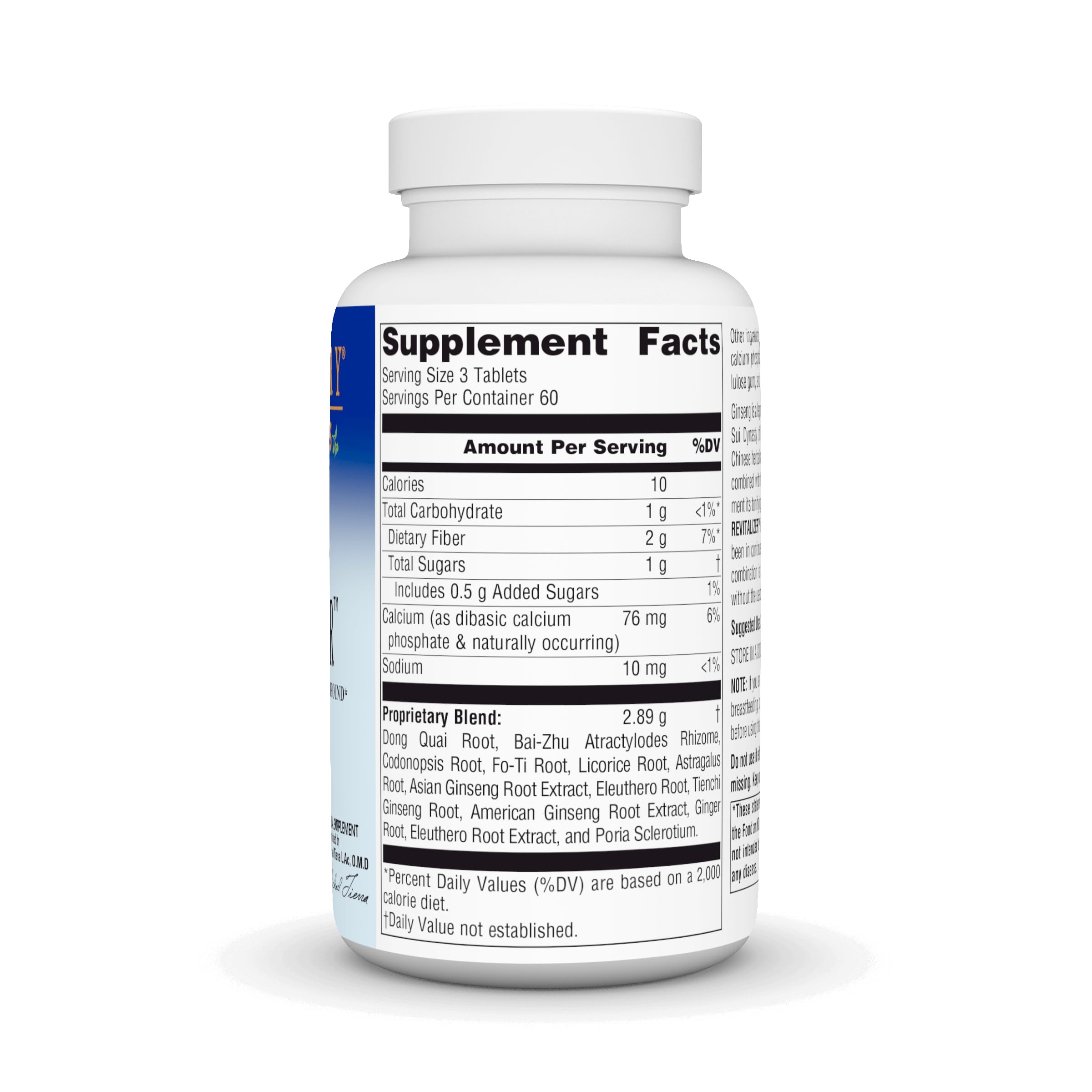 Planetary Herbals Ginseng Revitalizer, comprimidos de 964 mg para vitalidad diaria.