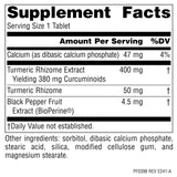 Planetary Herbals tabletras de cúrcuma 450 mg en 60 cápsulas para bienestar