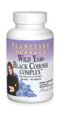 Planetary Herbals Wild Yam-Black Cohosh Tabletas en botella para apoyo hormonal potencial.