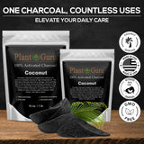 Plant Guru carbón activado blanqueamiento dental: ayuda a pulir dientes para una sonrisa más clara.