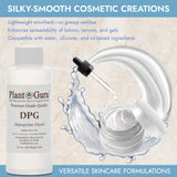 Perfume y aceite corporal con Plant Guru DPG para consistencia suave