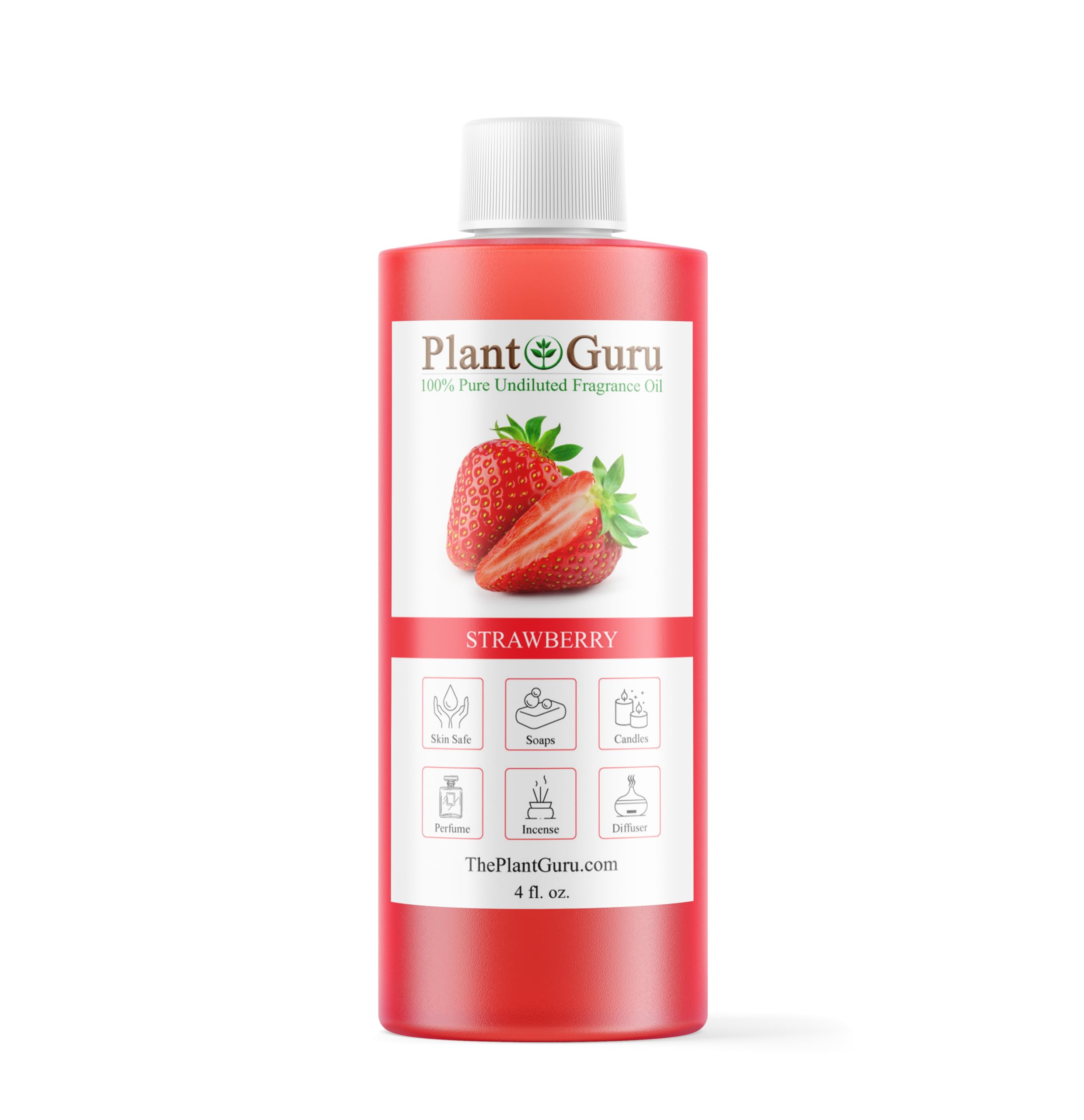 Plant Guru fragancia de fresa en botella de 4 oz para proyectos caseros