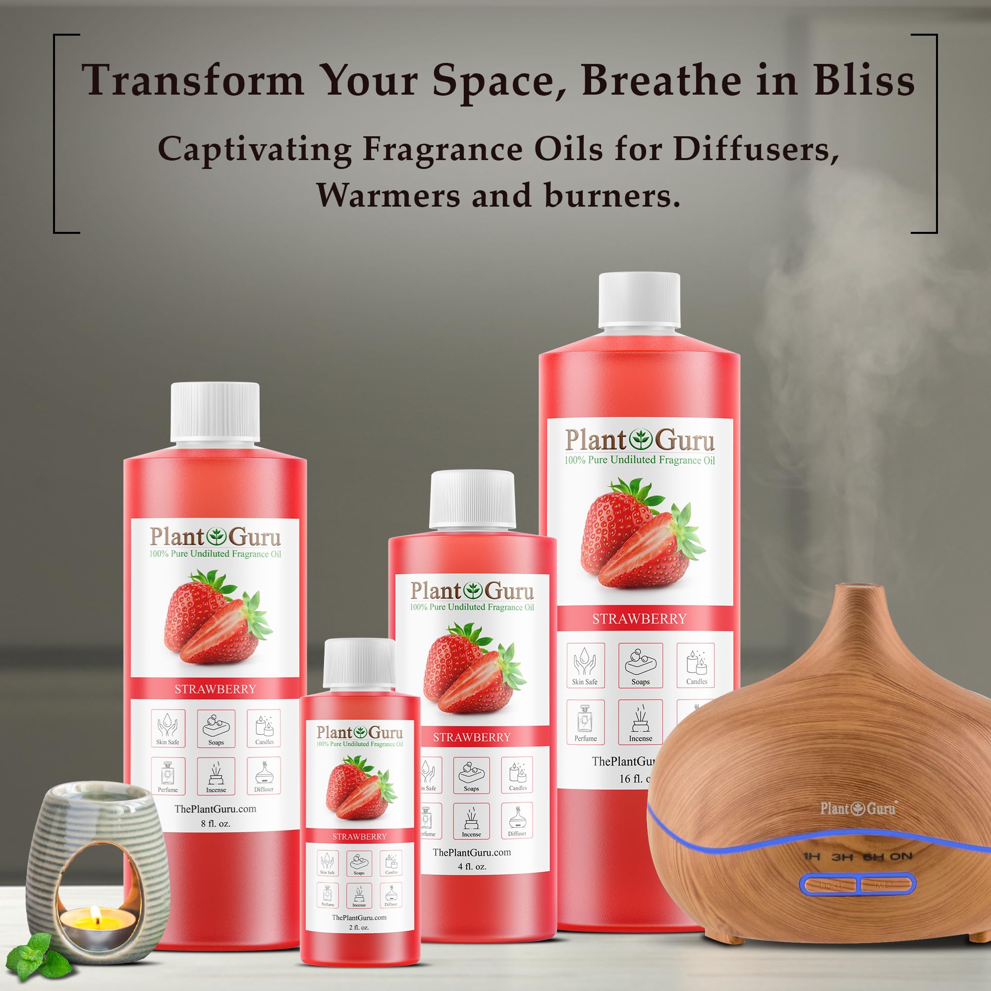 Plant Guru fragancia de fresa para vela casera