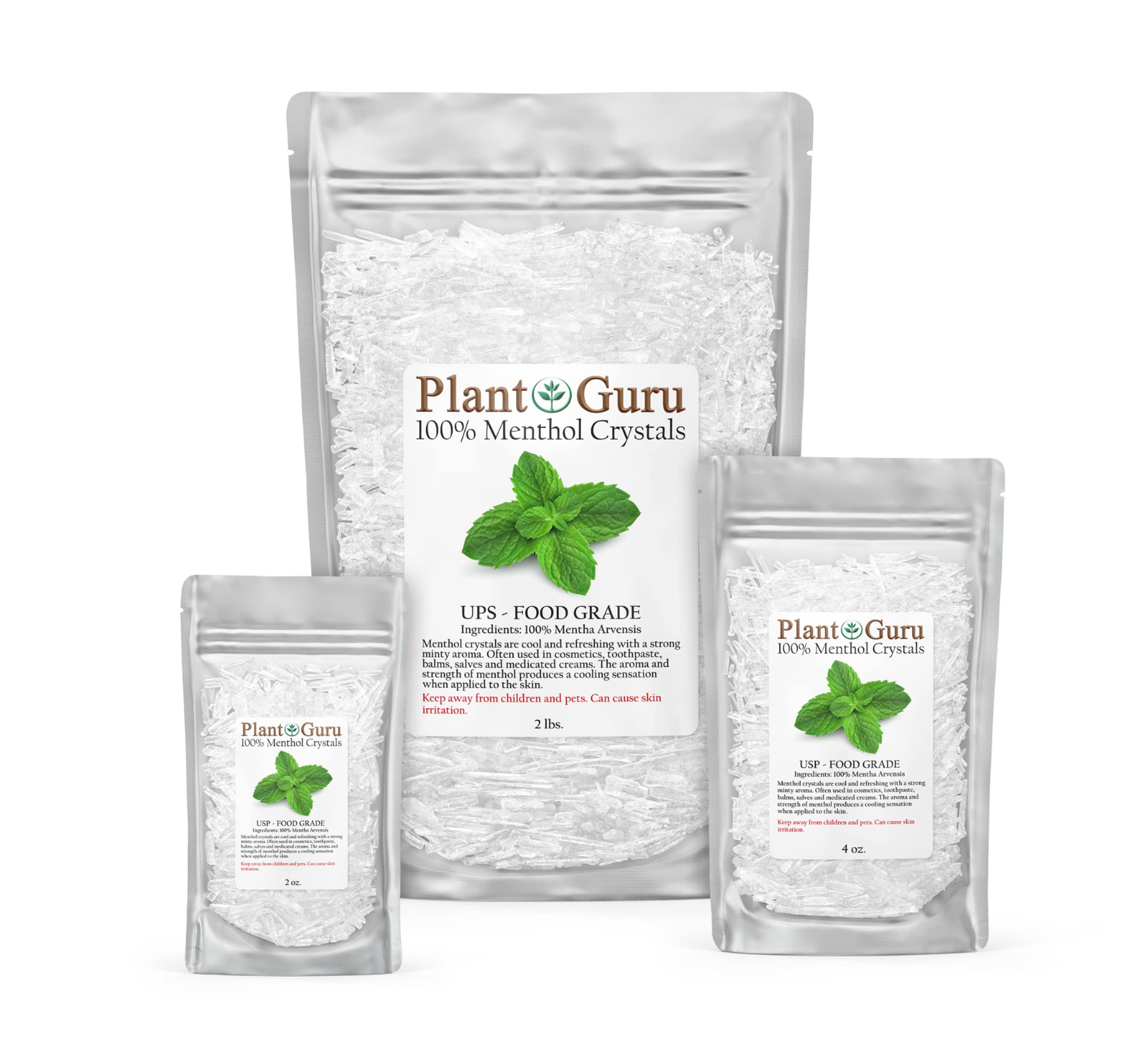 Plant Guru cristales de mentol para spa en casa, experiencia sensorial refrescante
