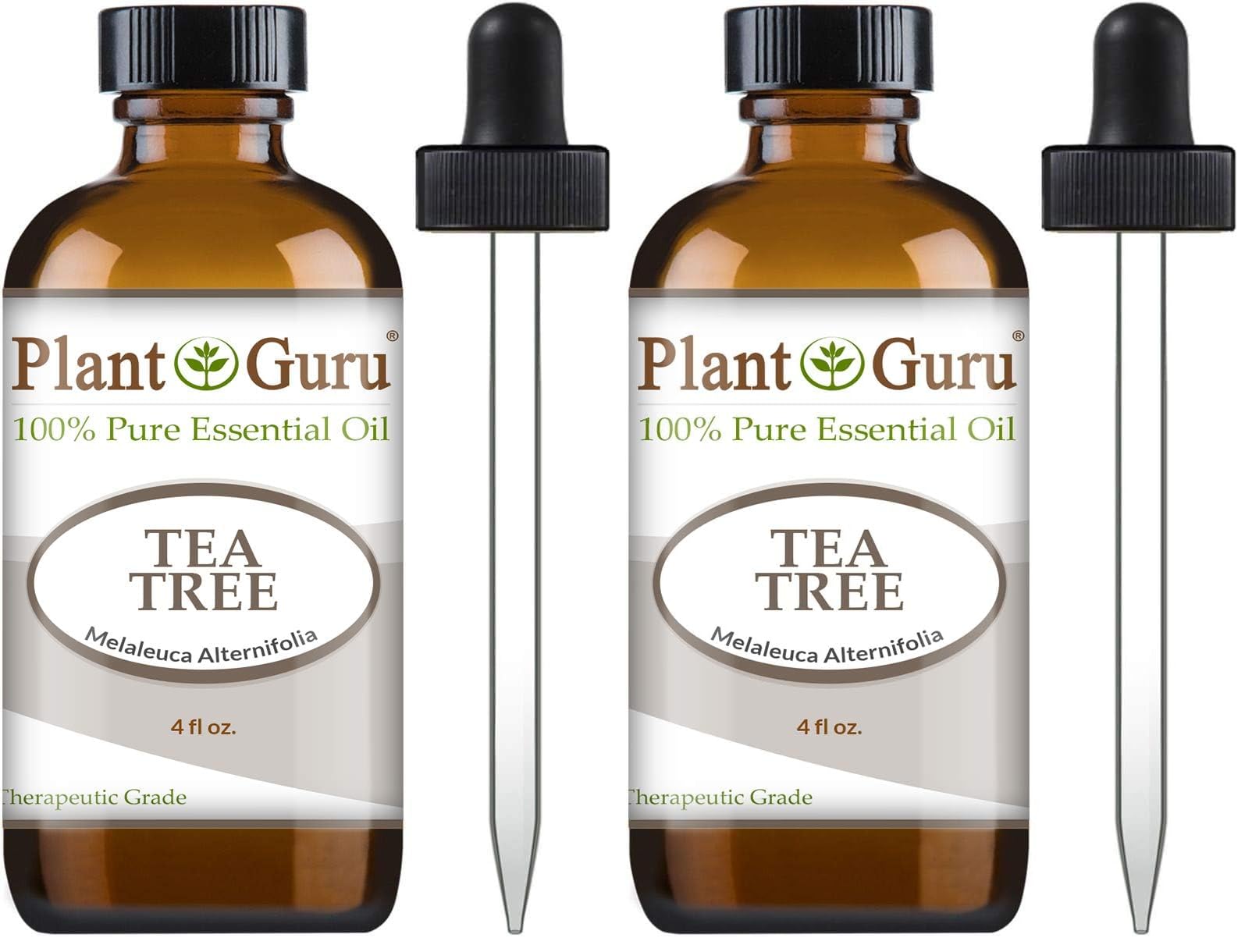 Plant Guru Tea Tree: vertido de botella para uso suave en piel y cabello.