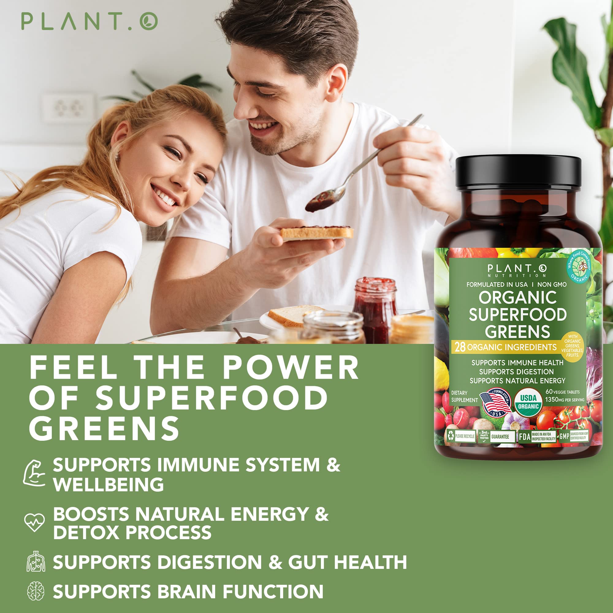 PLANT.O NUTRITION alfalfa y verduras en cápsulas para una dieta equilibrada