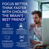 PLANT.O NUTRITION detalle de etiqueta, 430 mg por dosis para claridad mental.